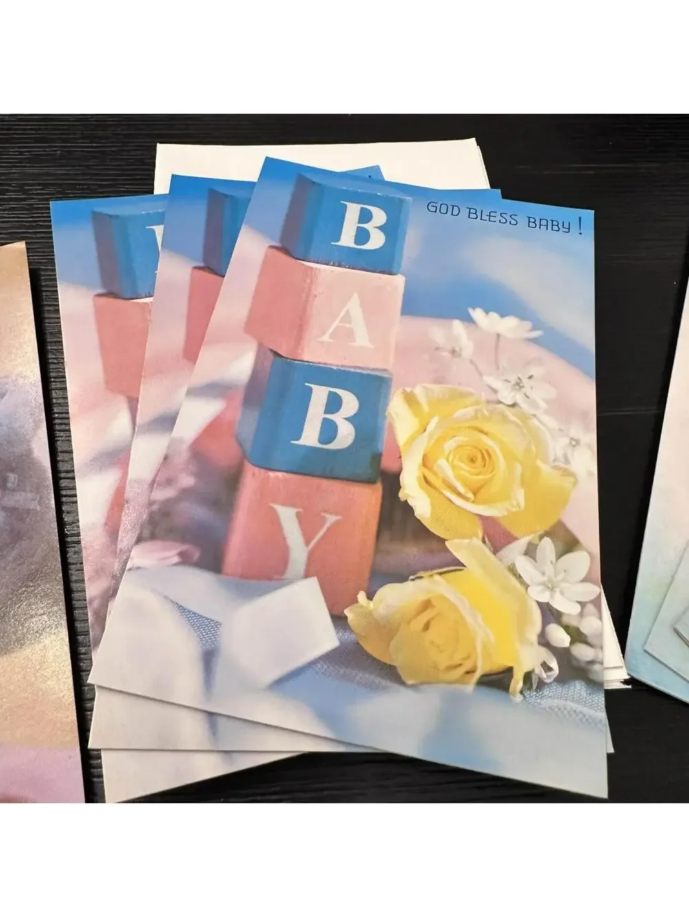 Vintage Baby Greeting Cards Welcome Baby Congratulations Ephemera Lot New Unused